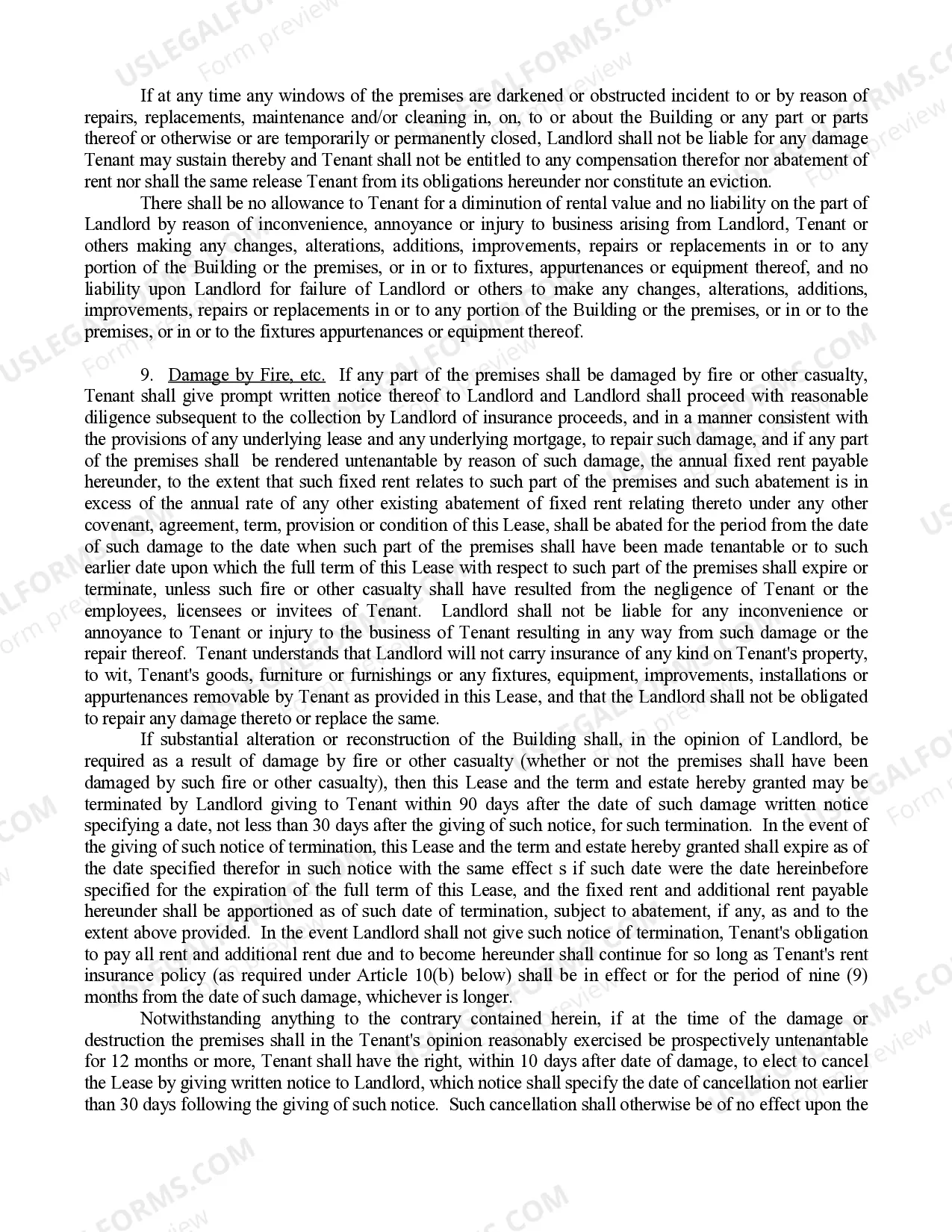 Preview New york Store Lease Agreement