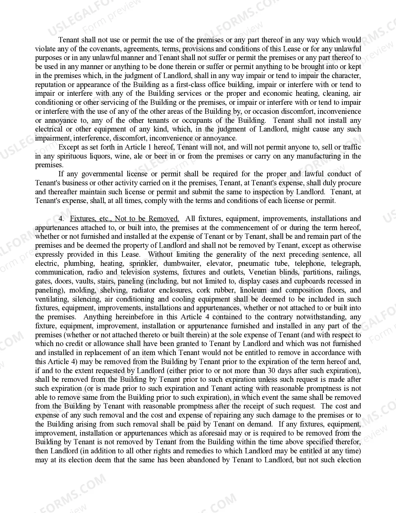 Preview New york Store Lease Agreement