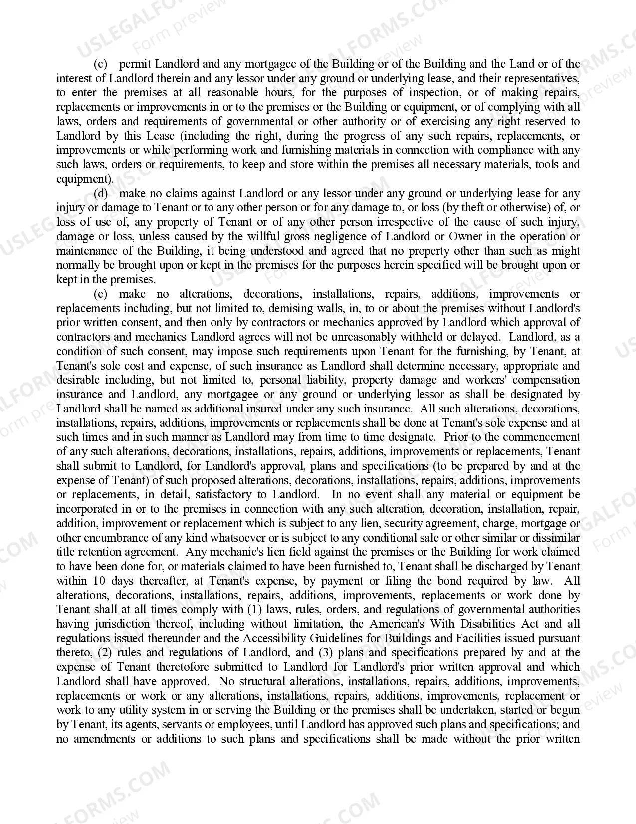 Preview New york Store Lease Agreement