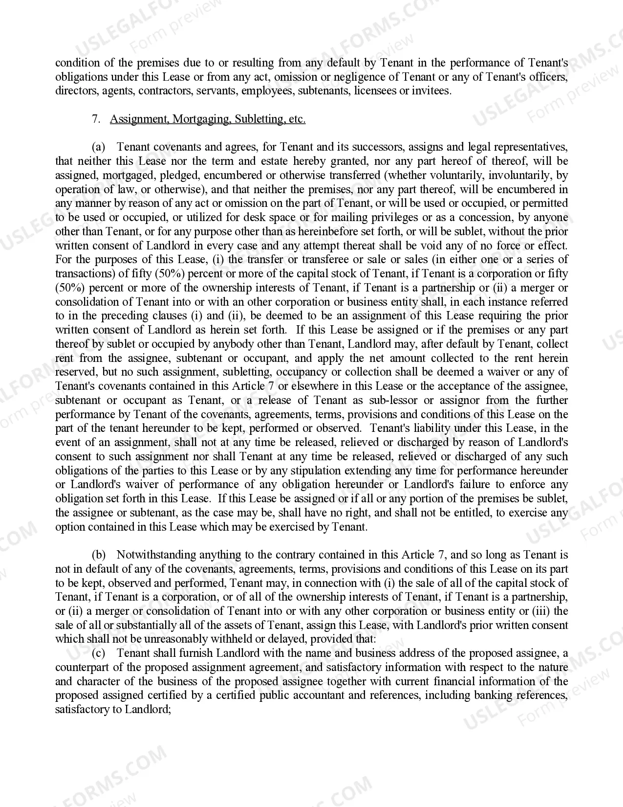Preview New york Store Lease Agreement