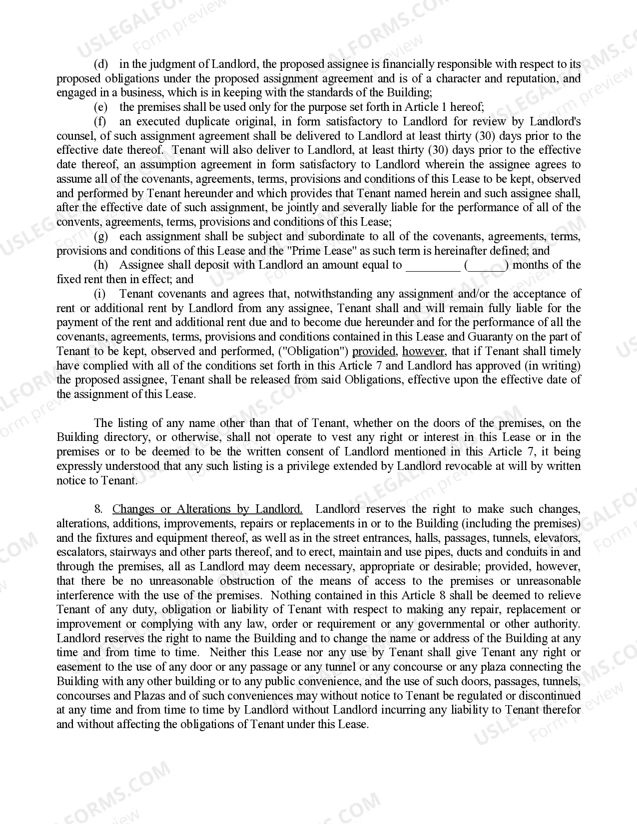 Preview New york Store Lease Agreement