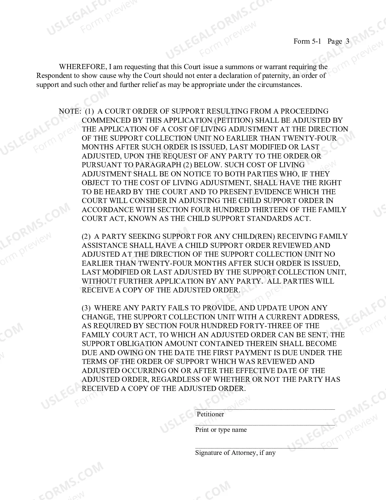 Preview Paternity Petition (Individual)