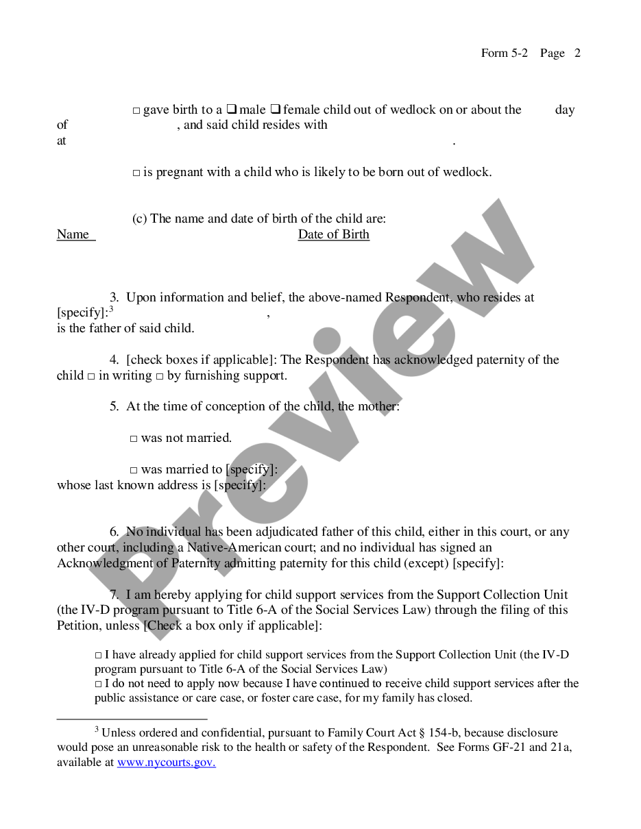 page 1 Paternity Petition - Person other than Parent - Representative of Society preview