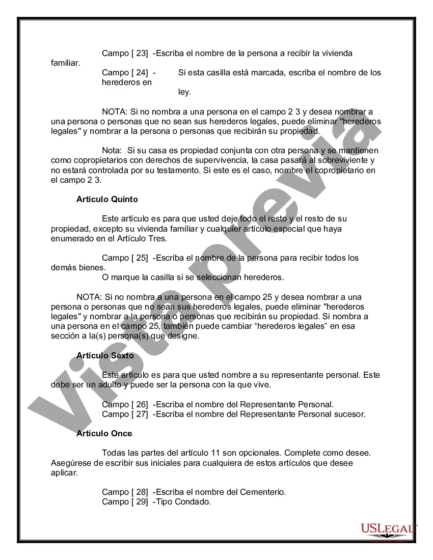 Preview Testamentos mutuos que contienen última voluntad y testamentos para personas solteras que viven juntas sin hijos