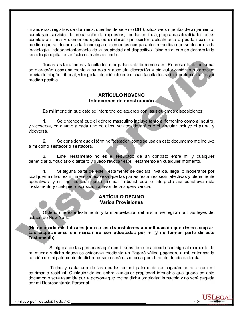 Preview Testamentos mutuos que contienen última voluntad y testamentos para personas solteras que viven juntas sin hijos