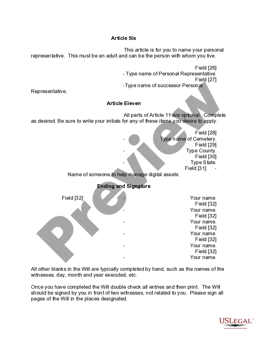 Preview Mutual Wills containing Last Will and Testaments for Man and Woman living together not Married with No Children