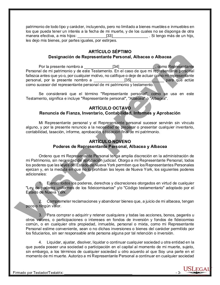 Preview Paquete de Testamentos Mutuos de Últimas Voluntades y Testamentos para Personas Solteras que conviven con Hijos Adultos