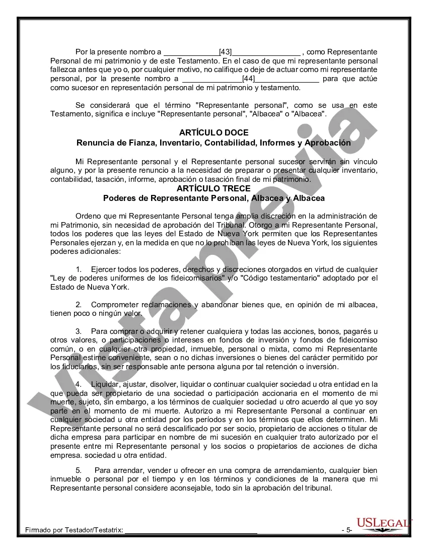 Preview Testamentos Mutuos o Últimas Voluntades y Testamentos para Personas Solteras que conviven con Hijos Menores