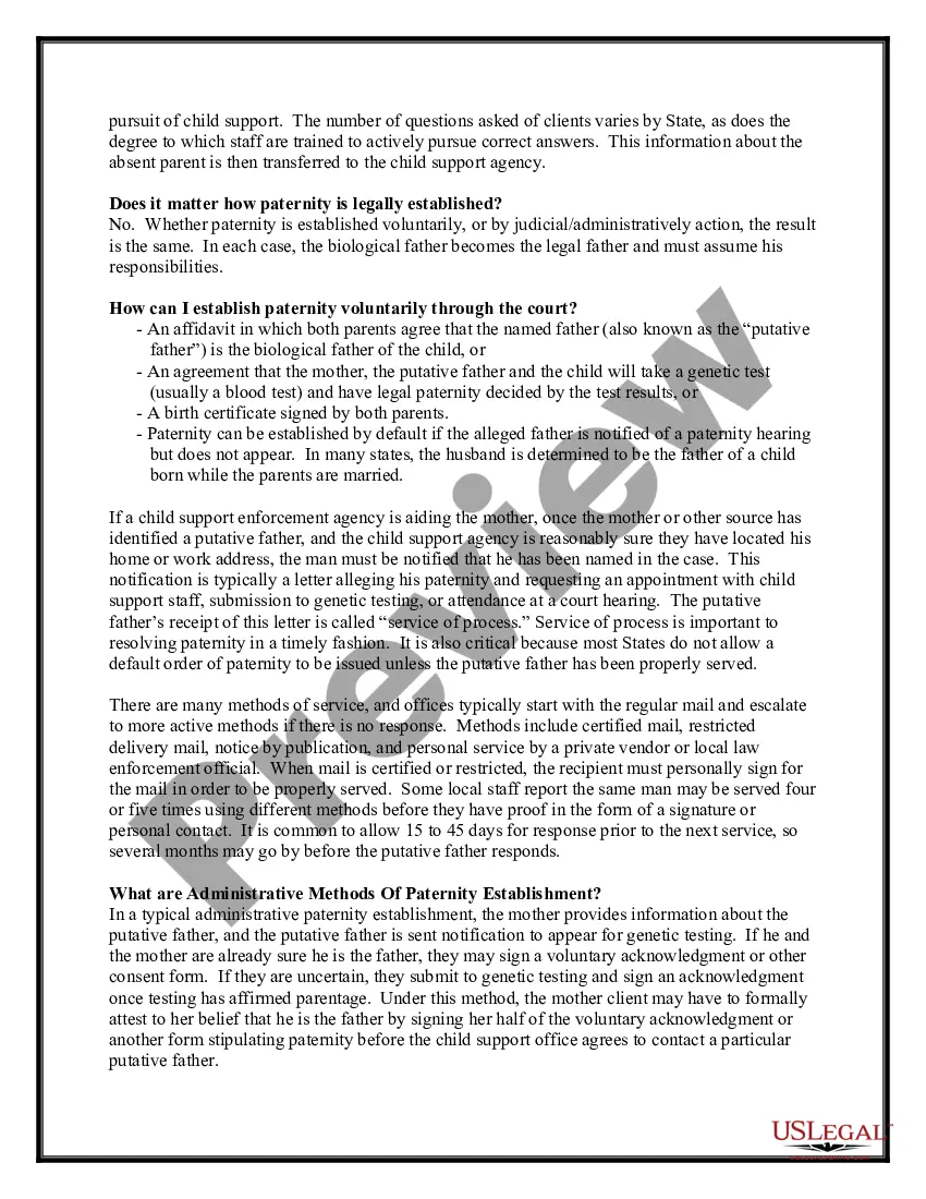 Get Paternity Law and Procedure Handbook Preview Paternity Law and Procedure Handbook