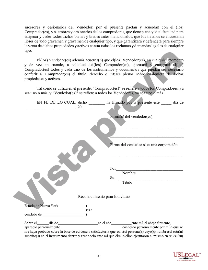 Preview Factura de venta en relación con la venta del negocio por parte del vendedor individual o corporativo