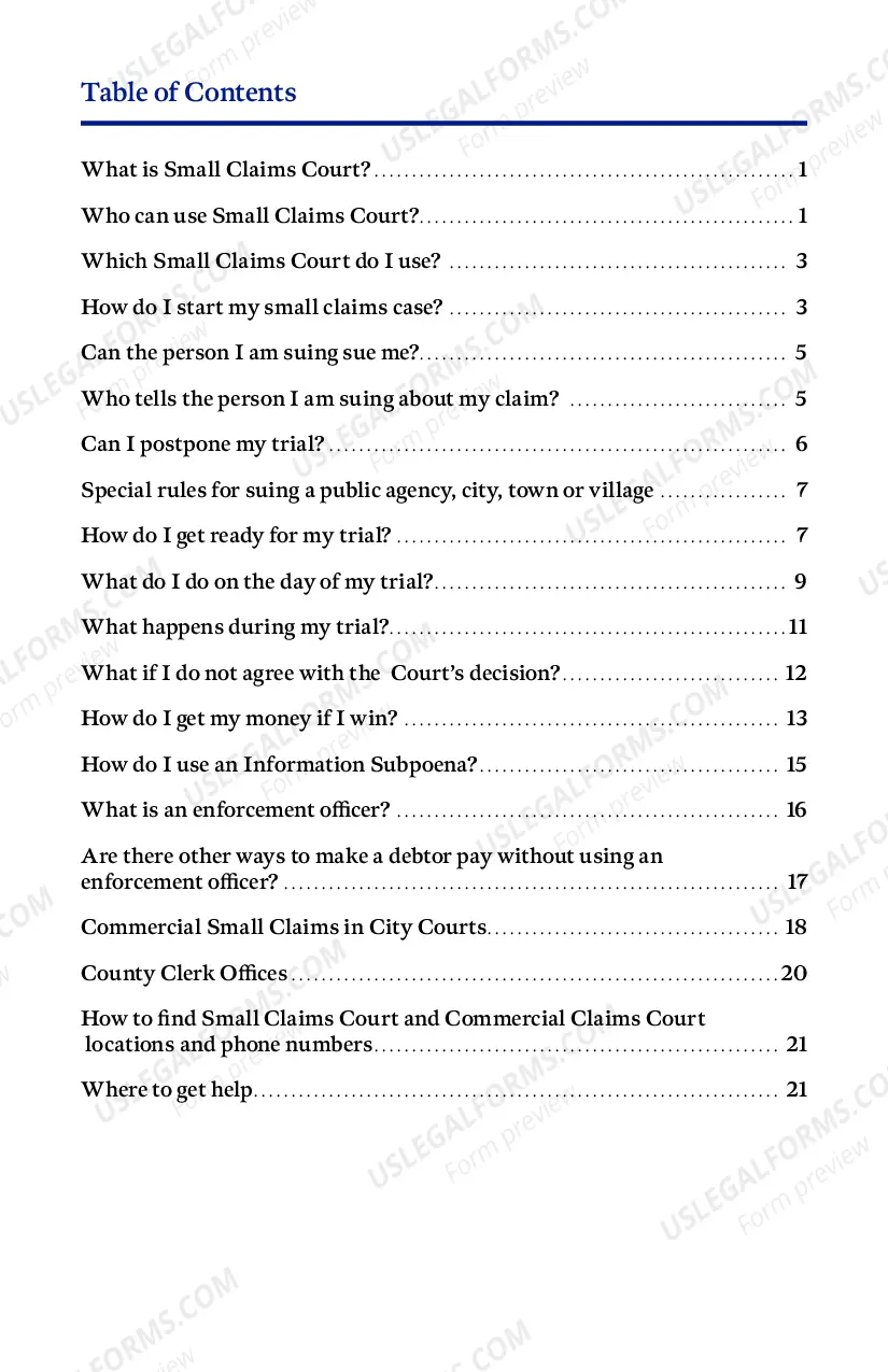 Preview Read more about Small Claims