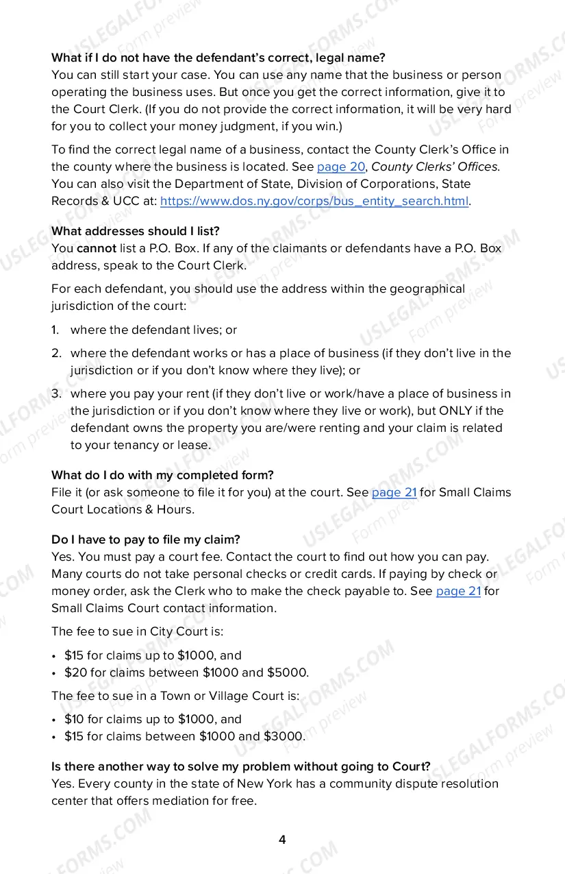 Preview Read more about Small Claims