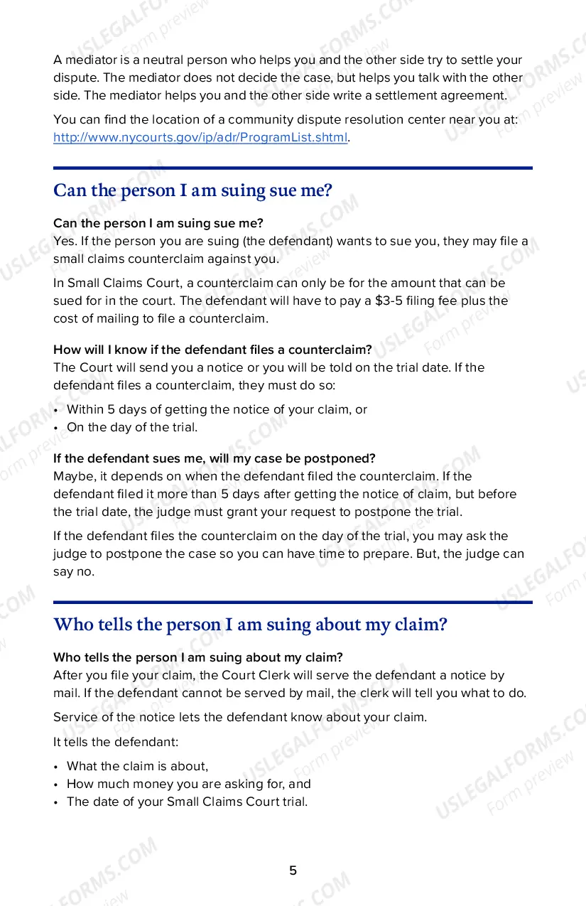 Preview Read more about Small Claims