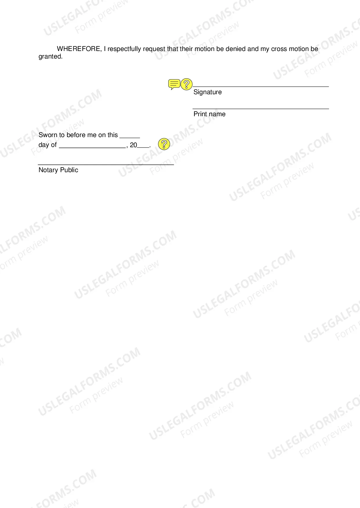 Preview Affidavit in Opposition and Support of Cross Motion