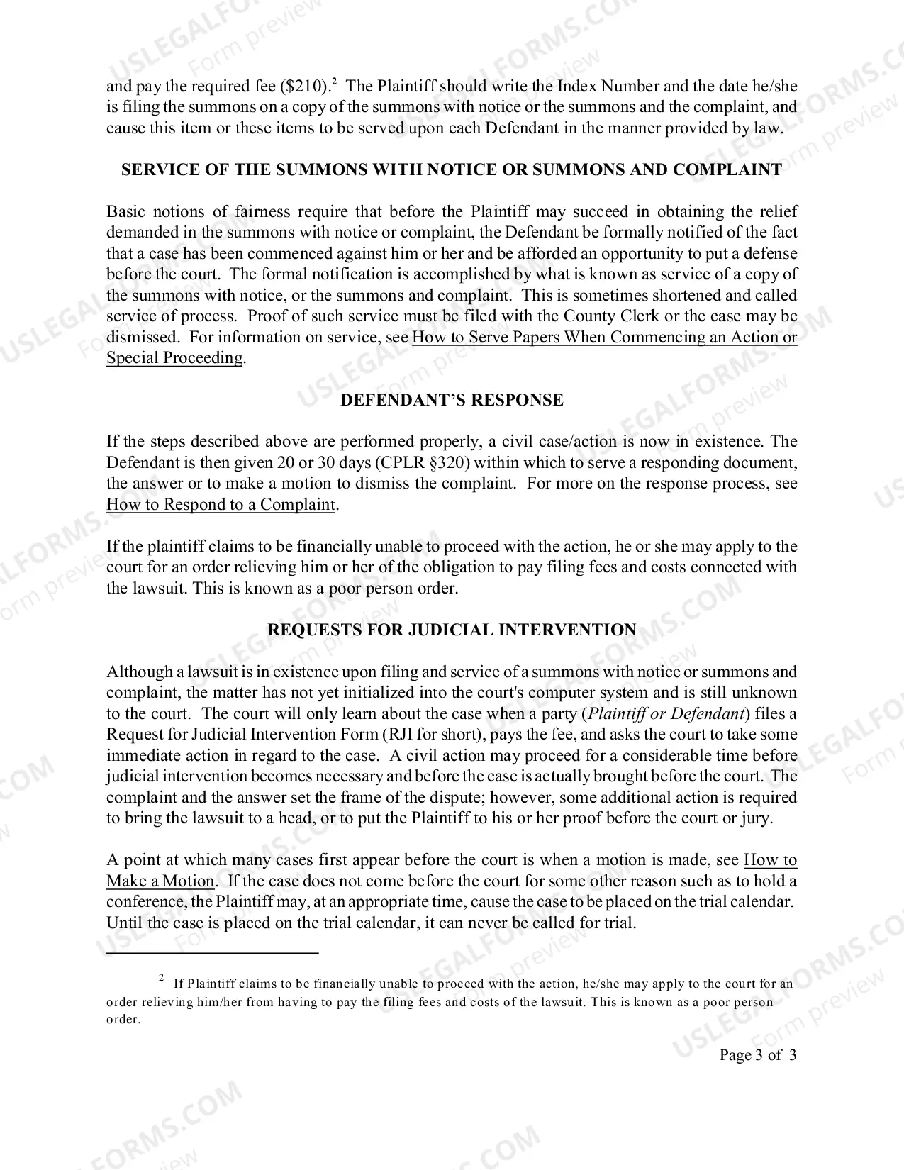 Preview How to Commence a Civil Action