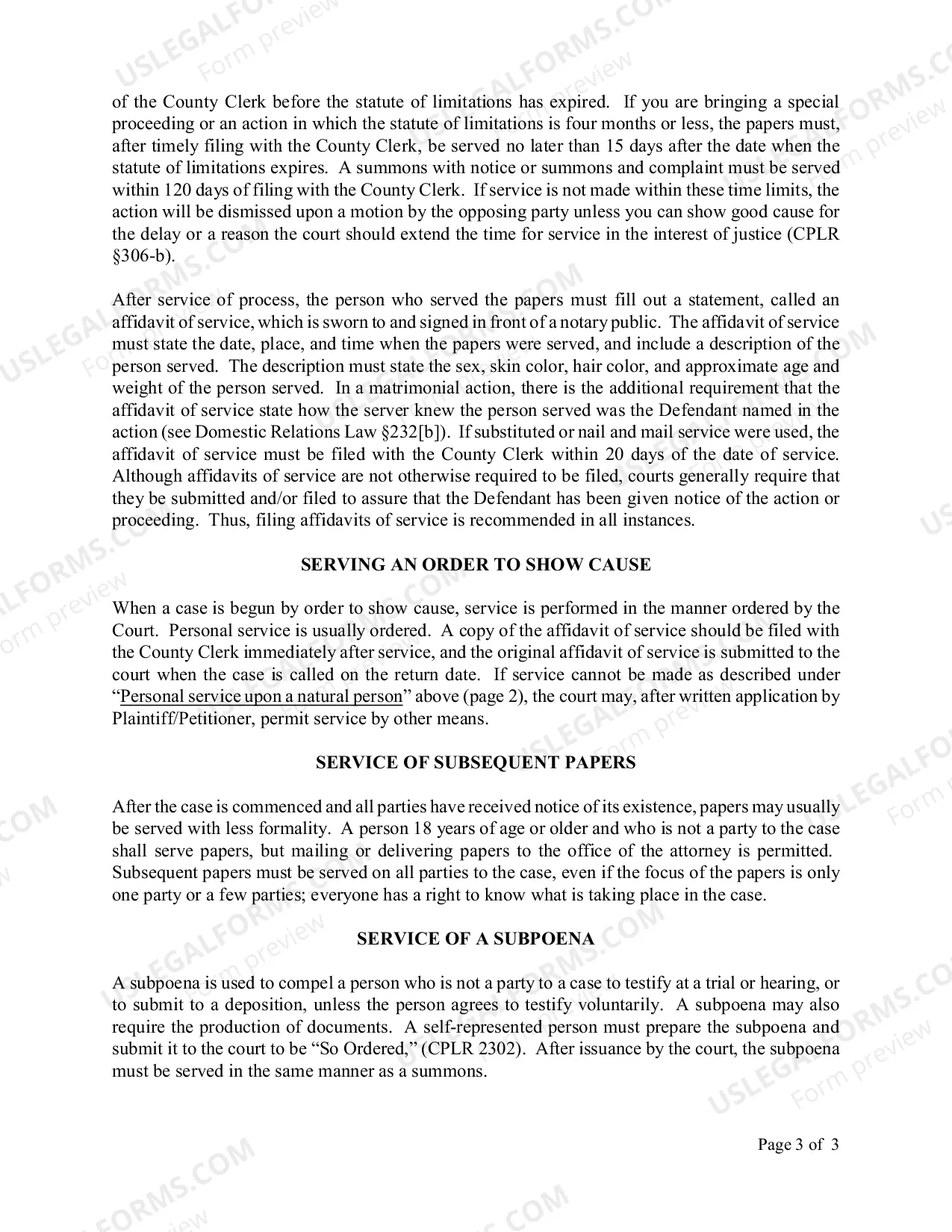 Preview How to Serve Papers When Commencing an Action or Special Proceeding