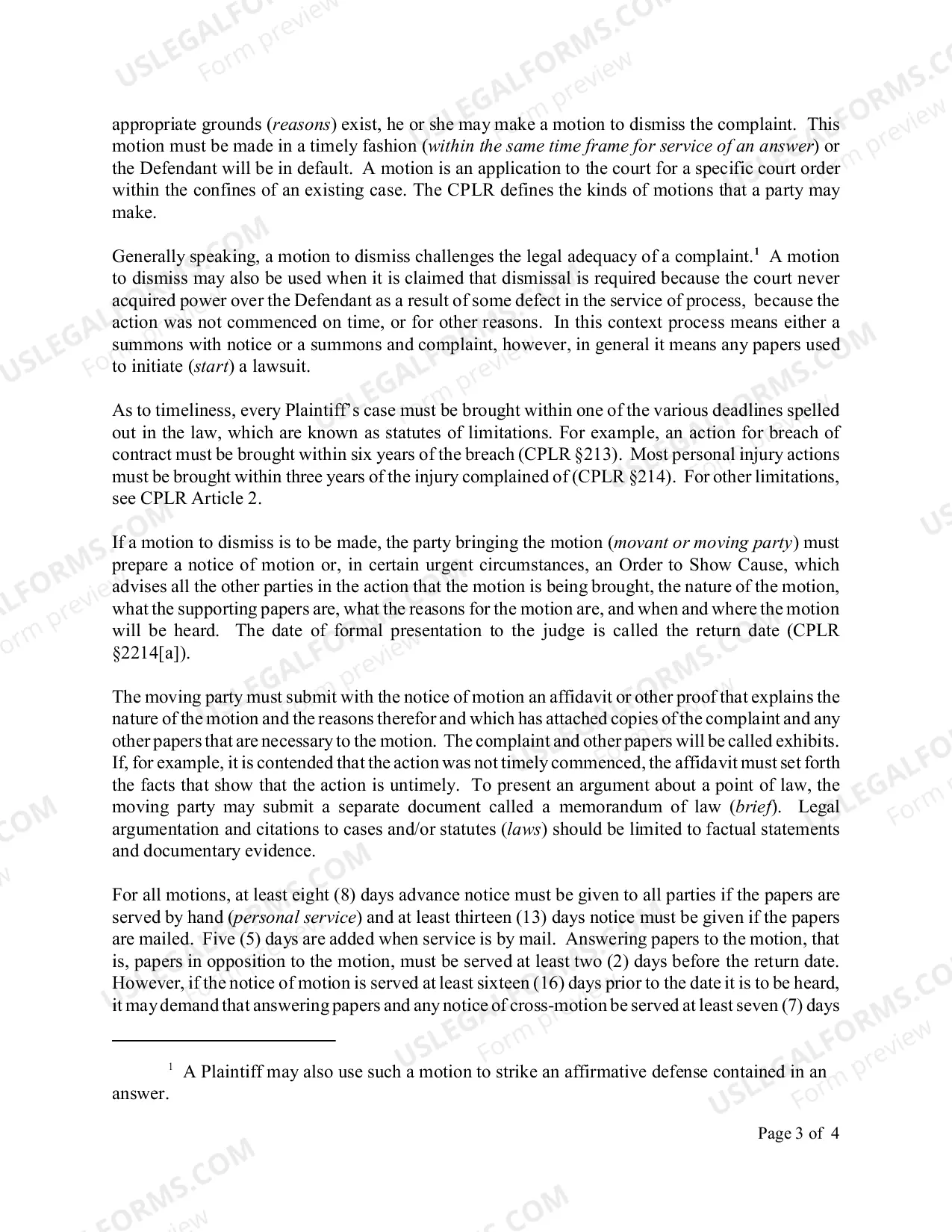 Preview How to Respond to a Complaint/Motion for Dismissal