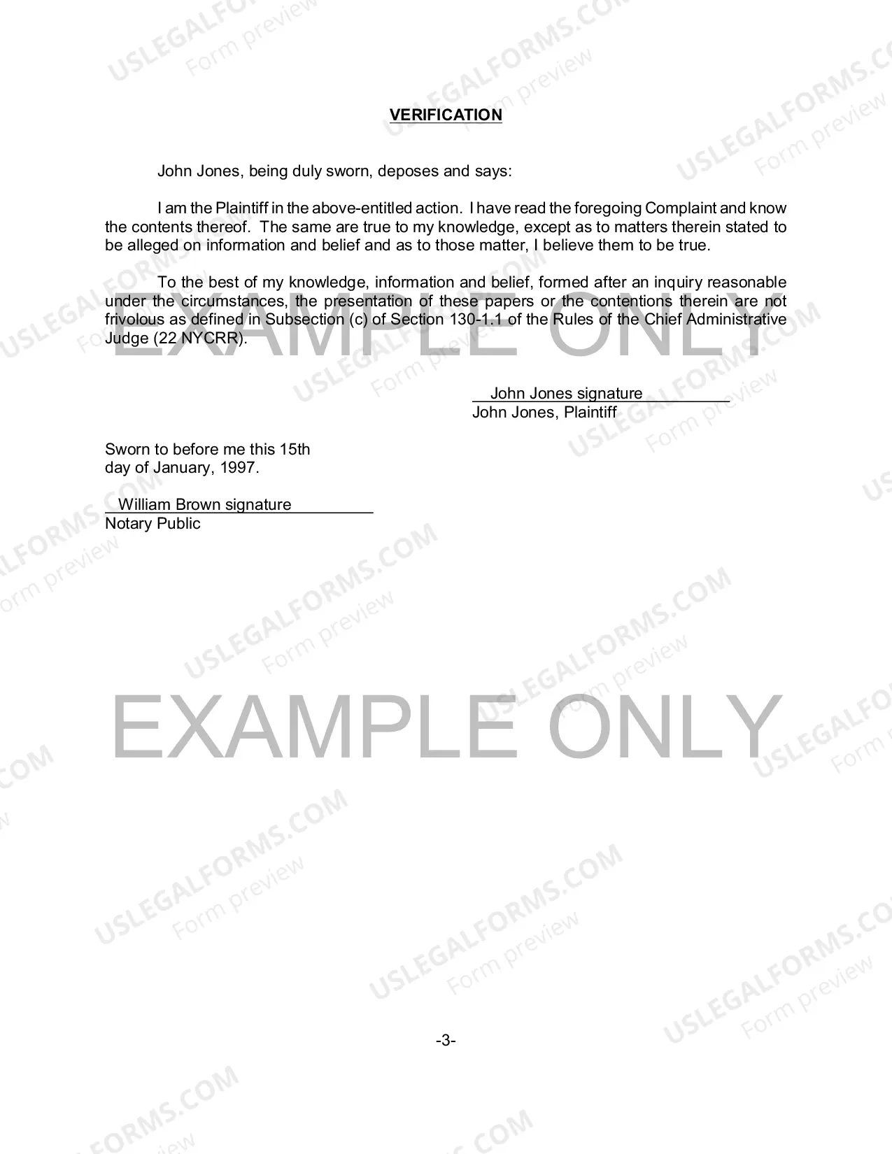 Preview Complaint (Example)
