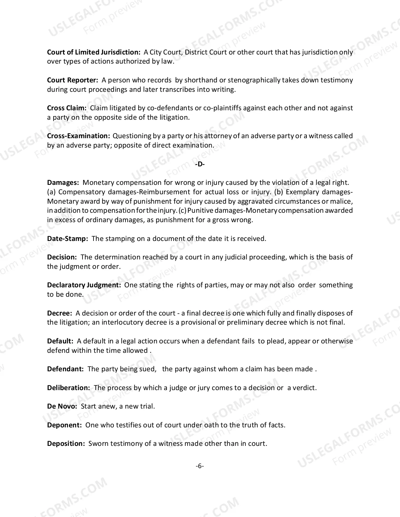Preview Common Legal Terms