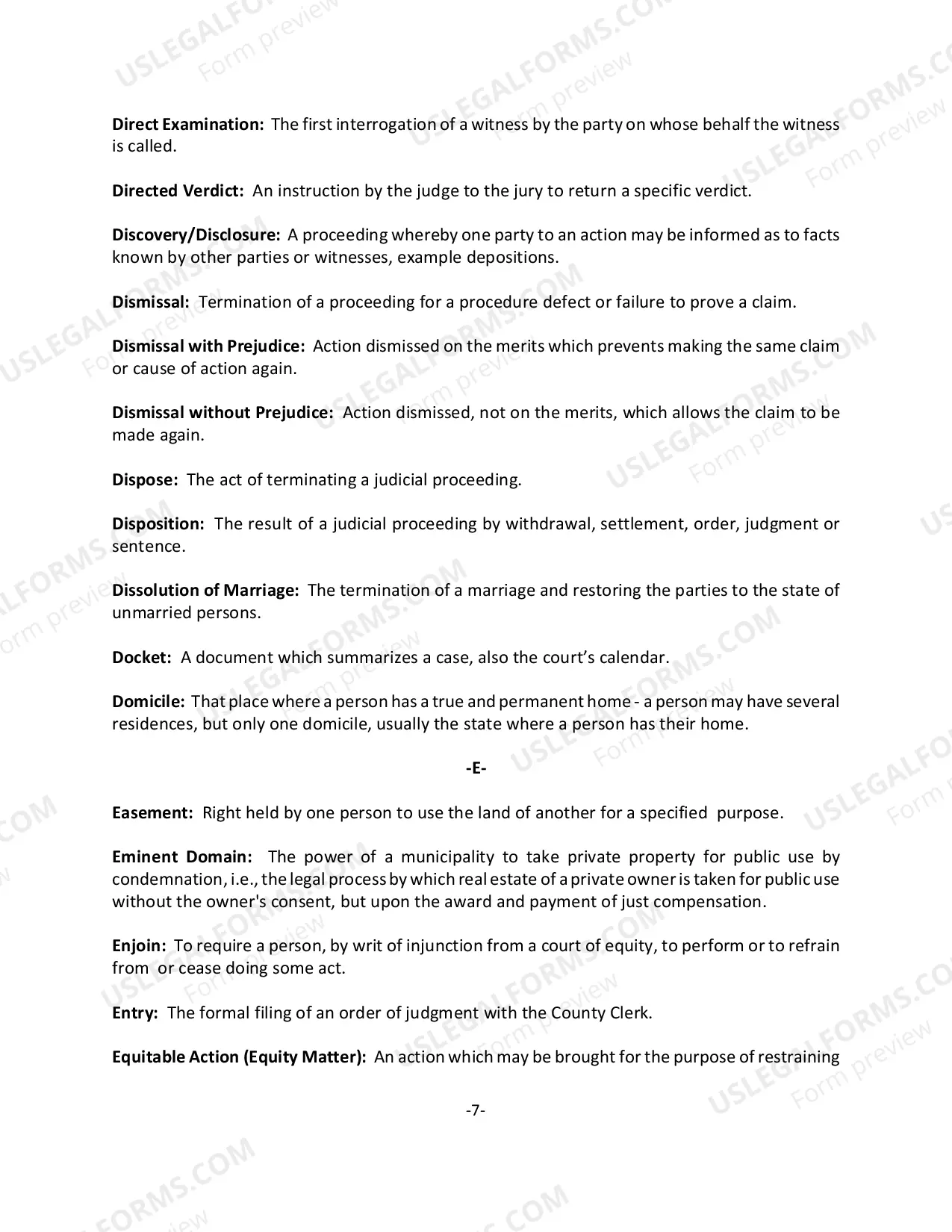 Preview Common Legal Terms