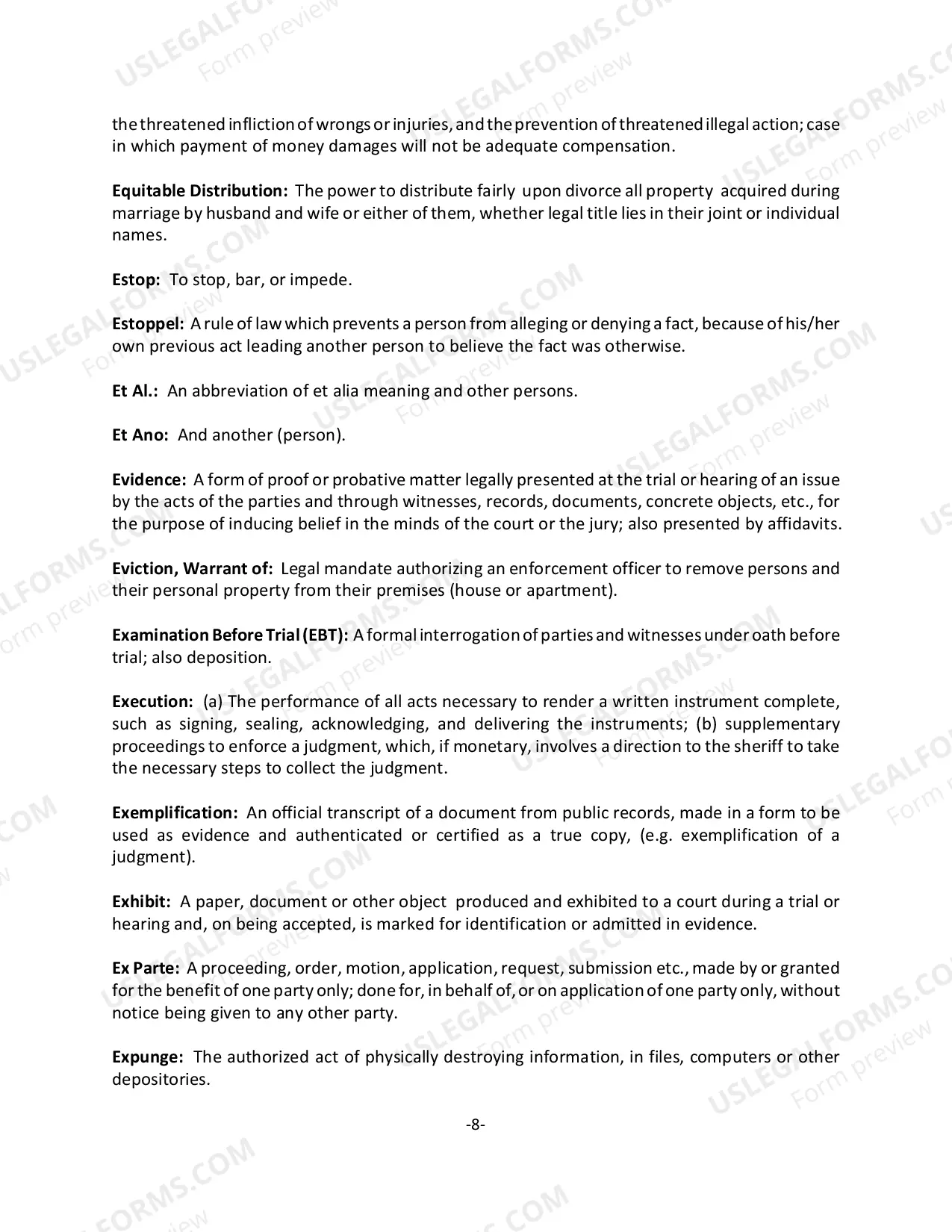 Preview Common Legal Terms