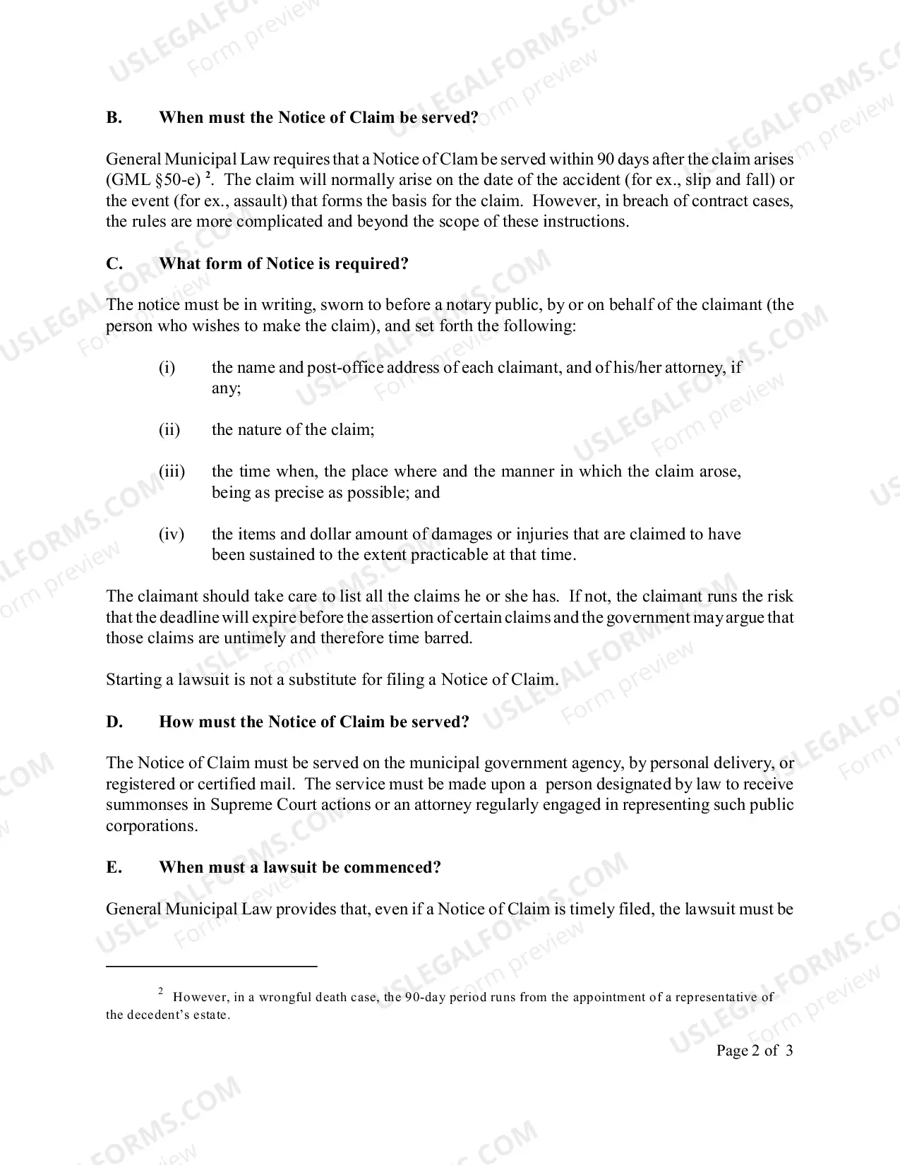 Preview Filing a Notice of Claim