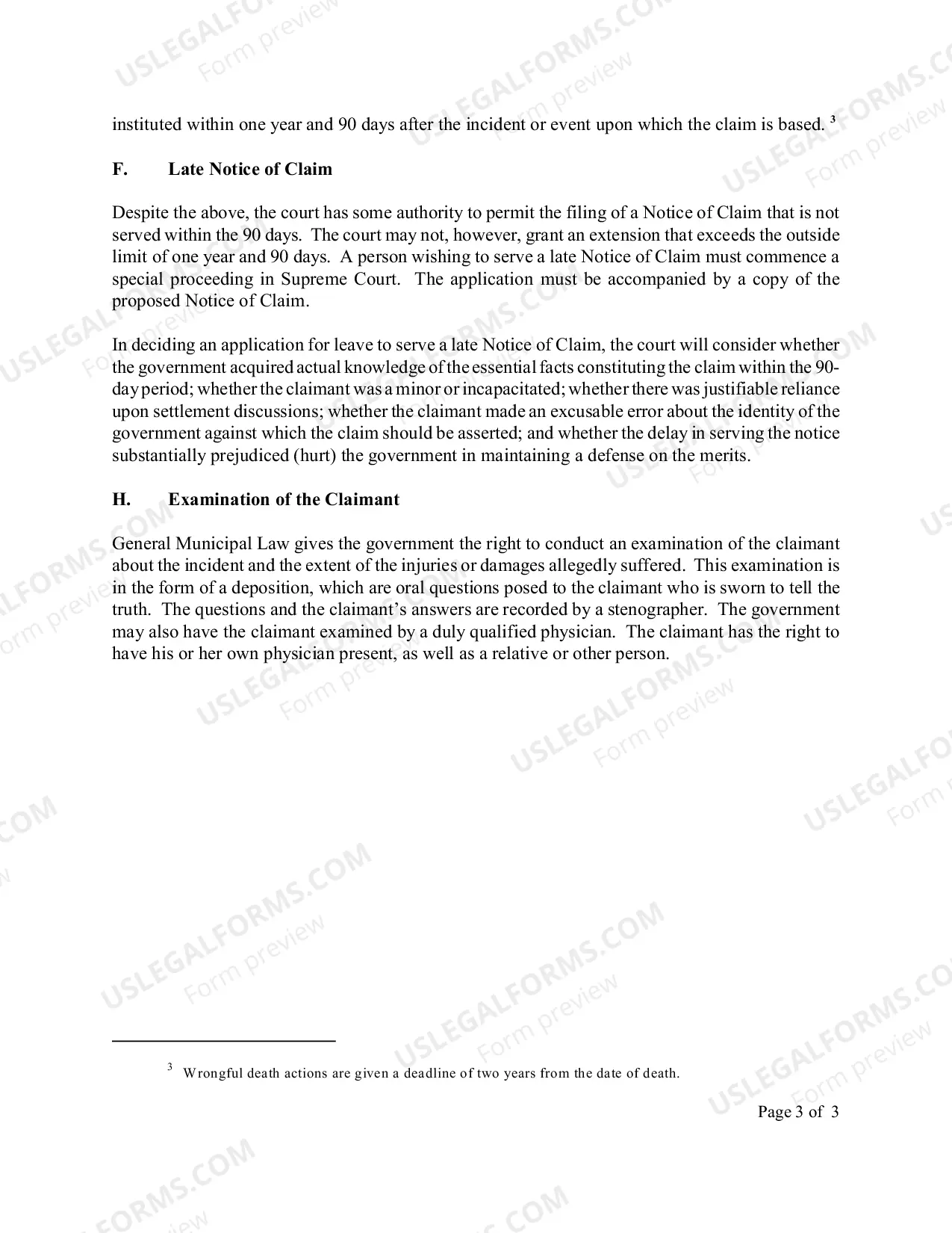 Preview Filing a Notice of Claim