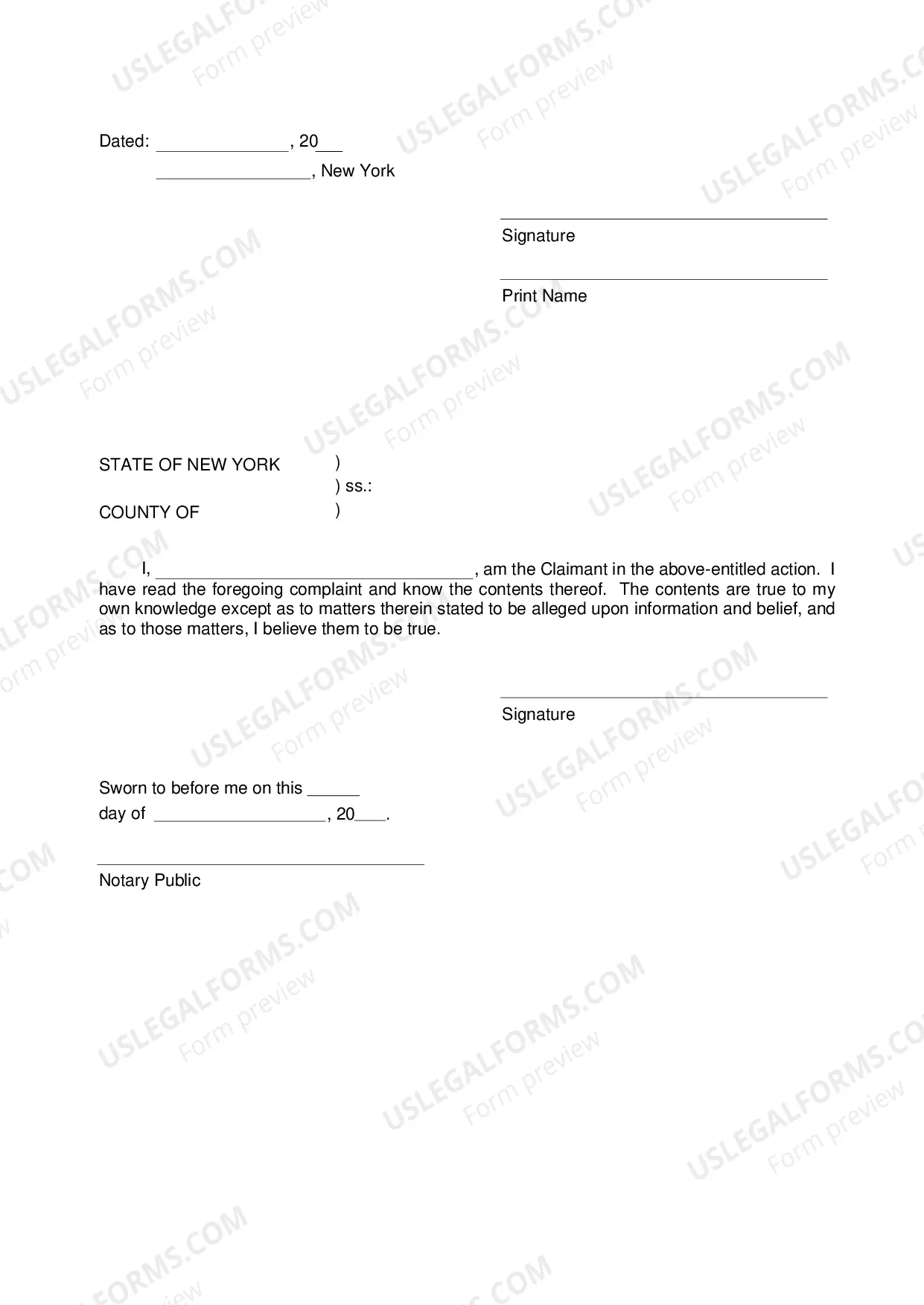 Preview Notice of Claim