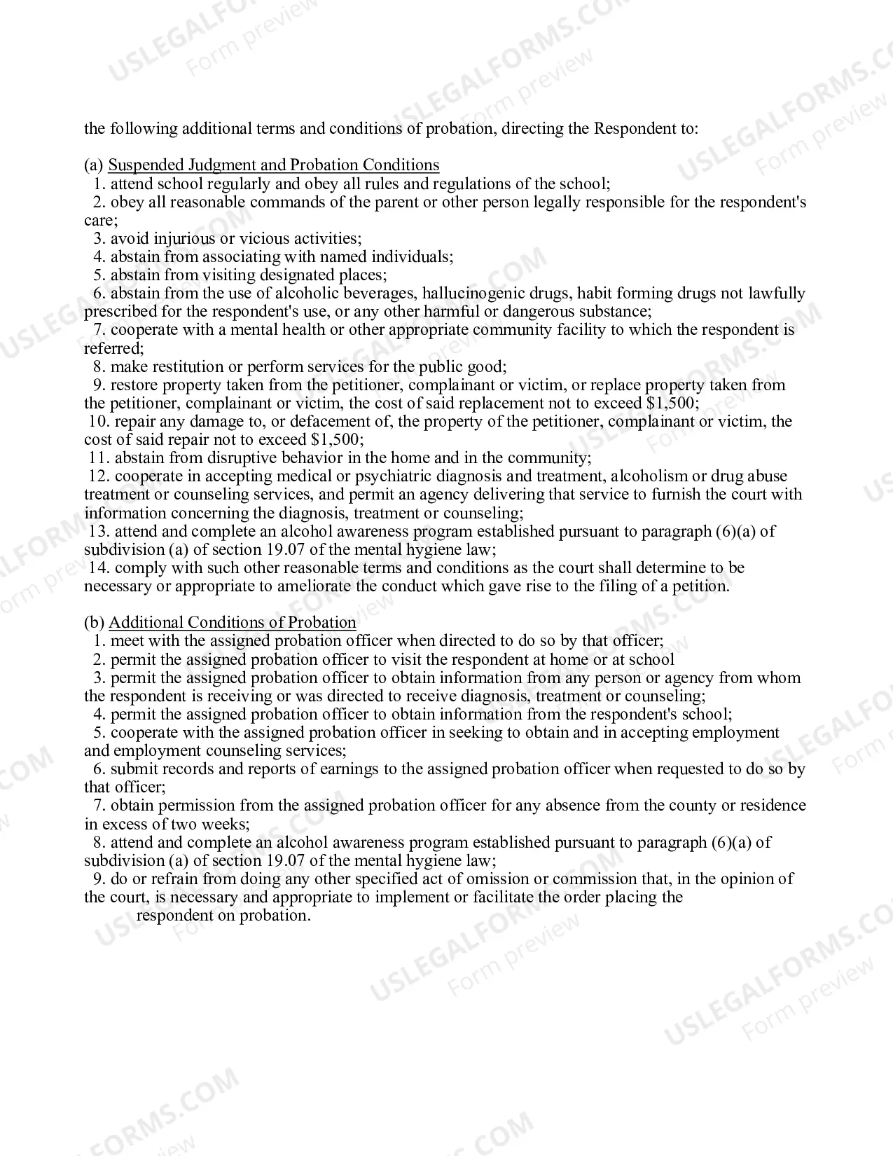 Preview Order On Petition To Terminate Placement