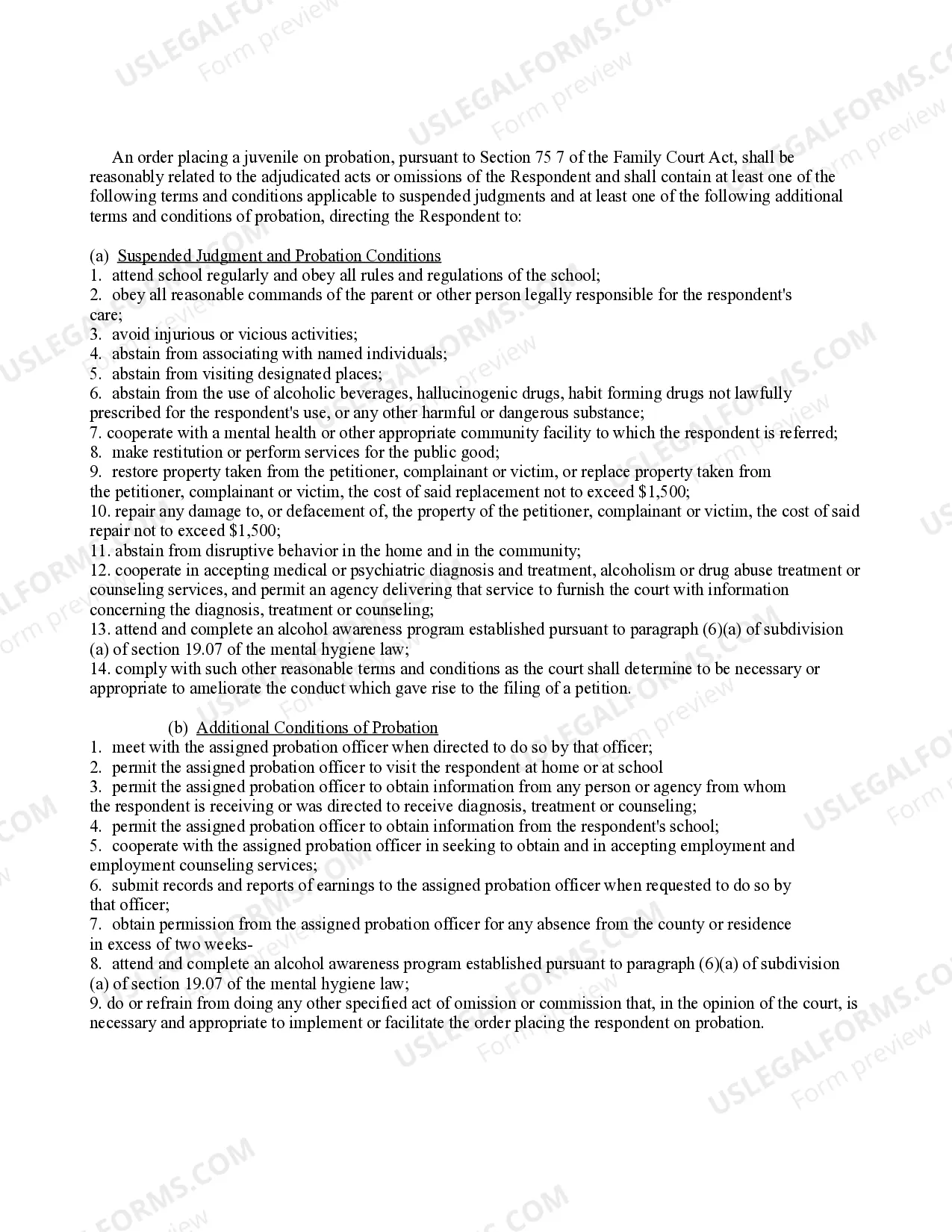Preview Order Transfer For Incorrigibility