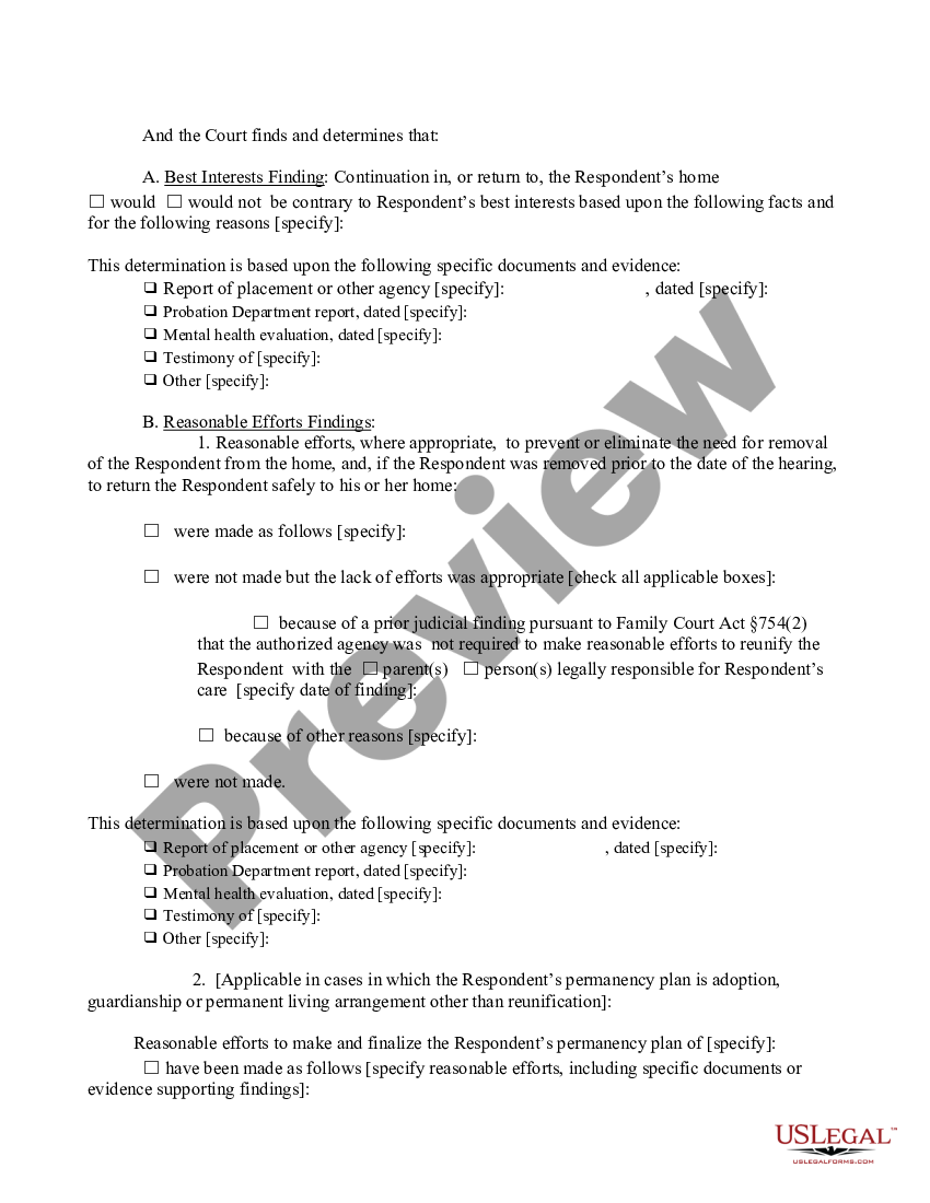 page 1 Order - Violation of Order of Placement Disposition preview