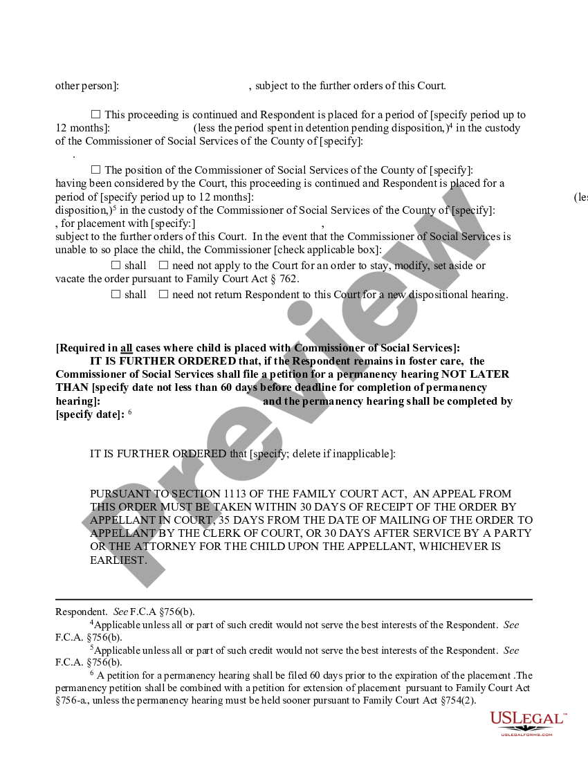 page 3 Order - Violation of Order of Placement Disposition preview