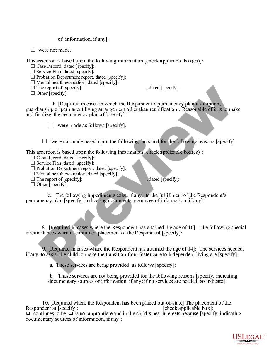 page 3 Petition - Extension of Placement and Permanency Hearing preview