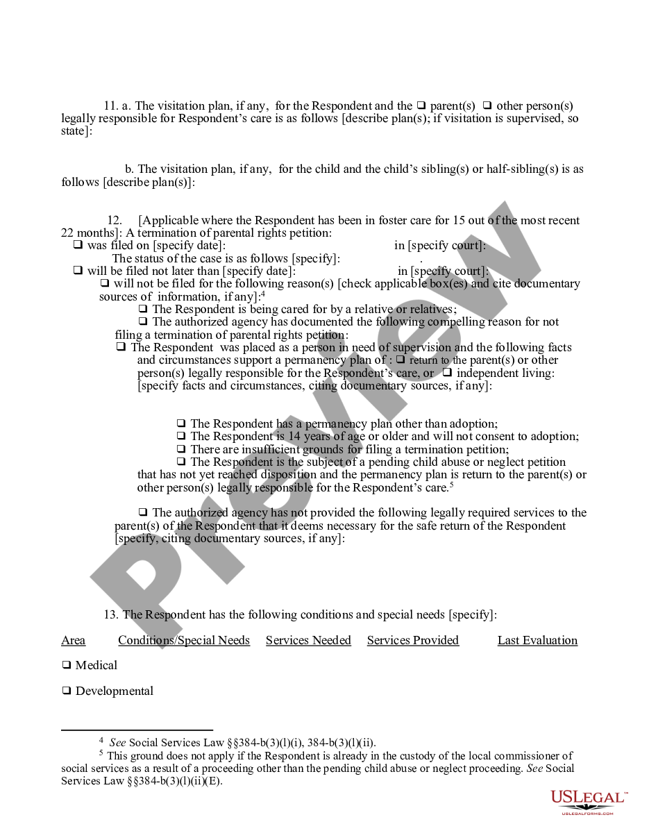 page 4 Petition - Extension of Placement and Permanency Hearing preview