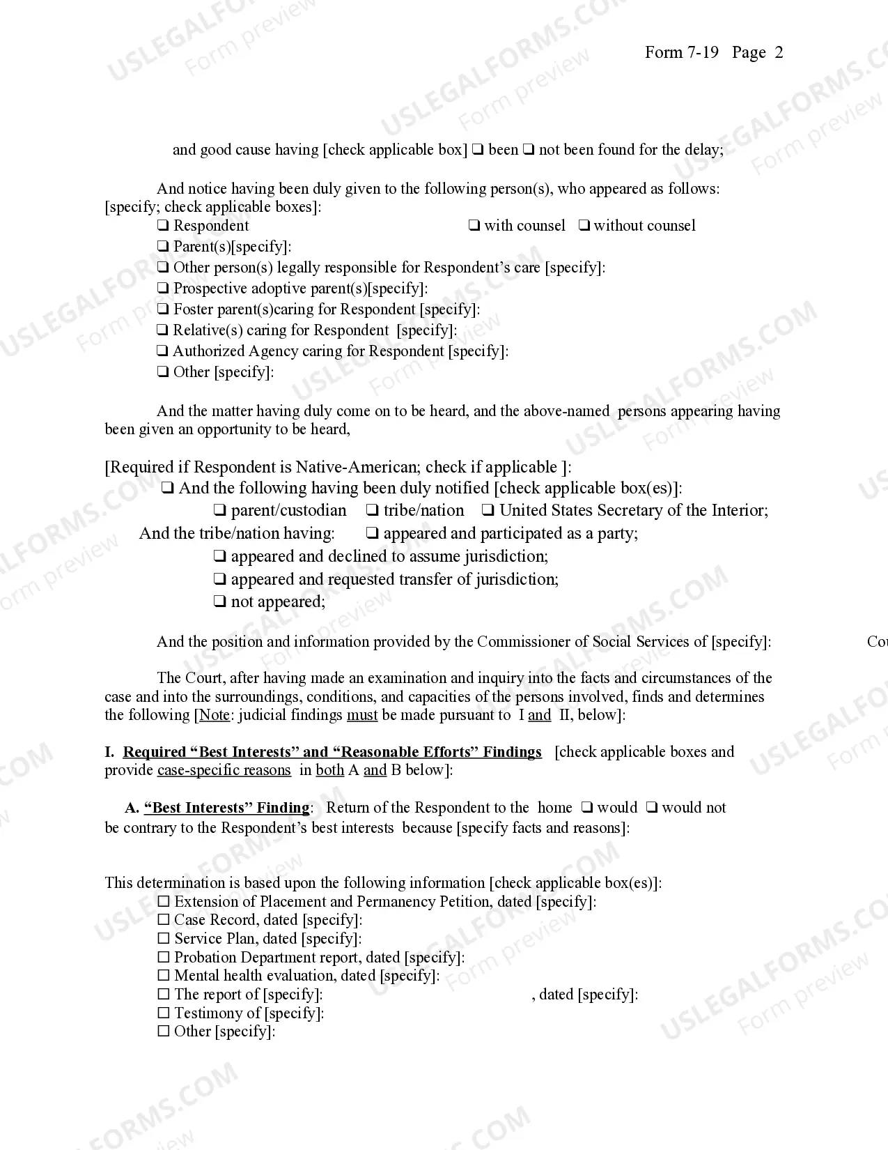 Preview Extension of Placement And Permanency Hearing Order