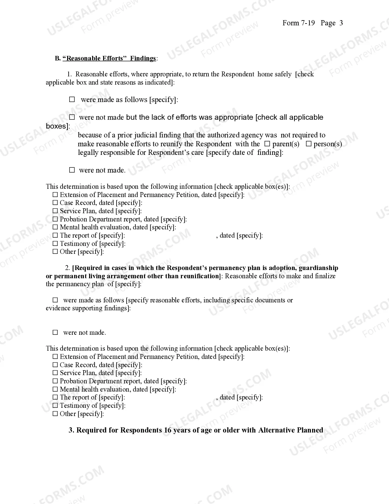 Preview Extension of Placement And Permanency Hearing Order