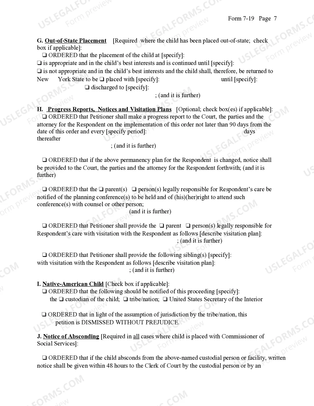 Preview Extension of Placement And Permanency Hearing Order