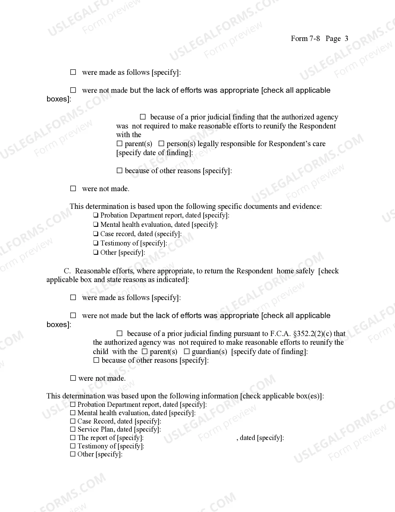 Preview Order of Fact-Finding And Disposition