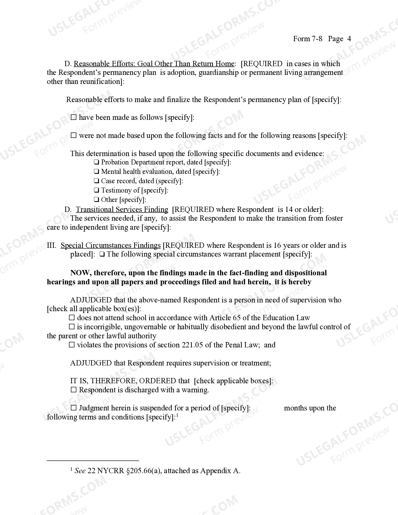 Preview Order of Fact-Finding And Disposition