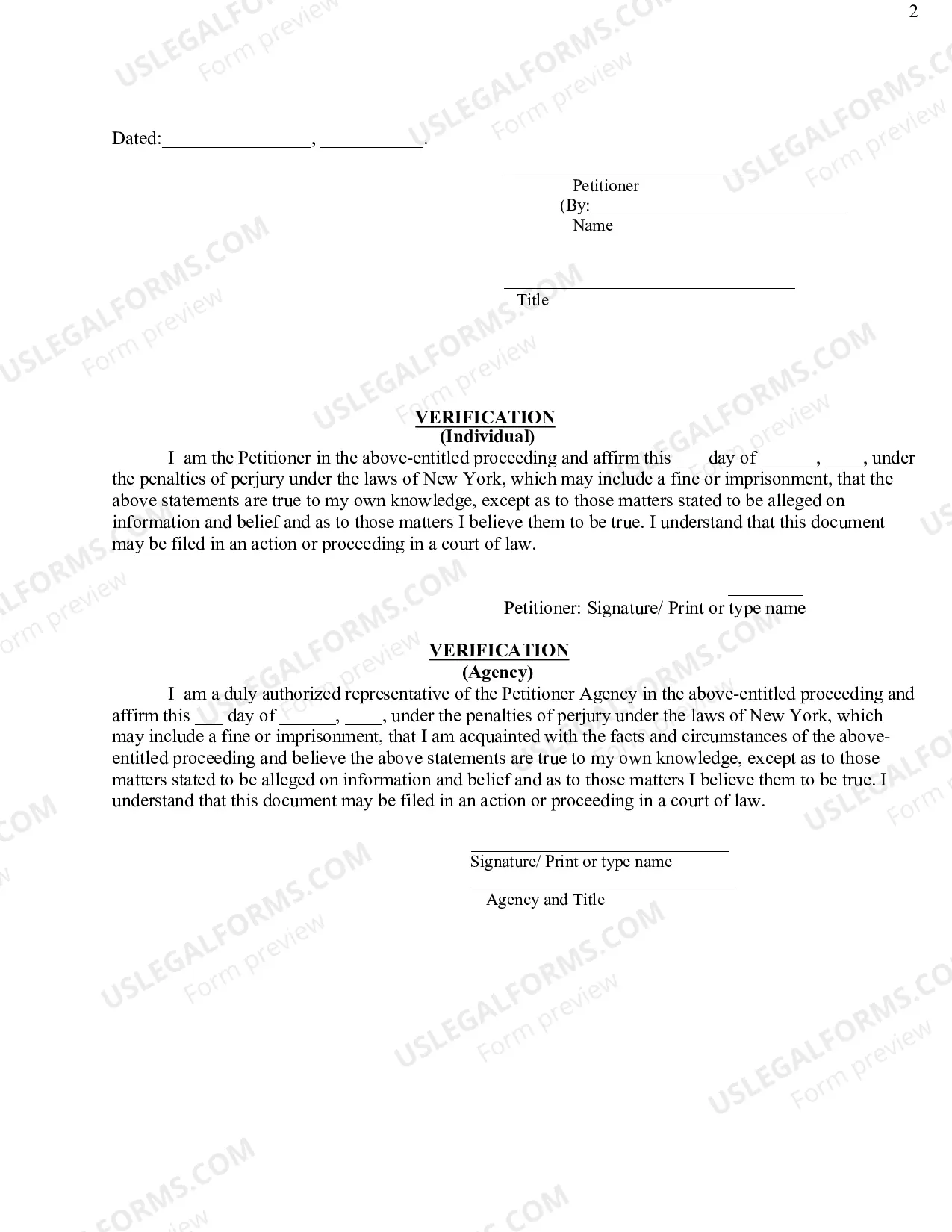 Preview Petition Termination of Placement