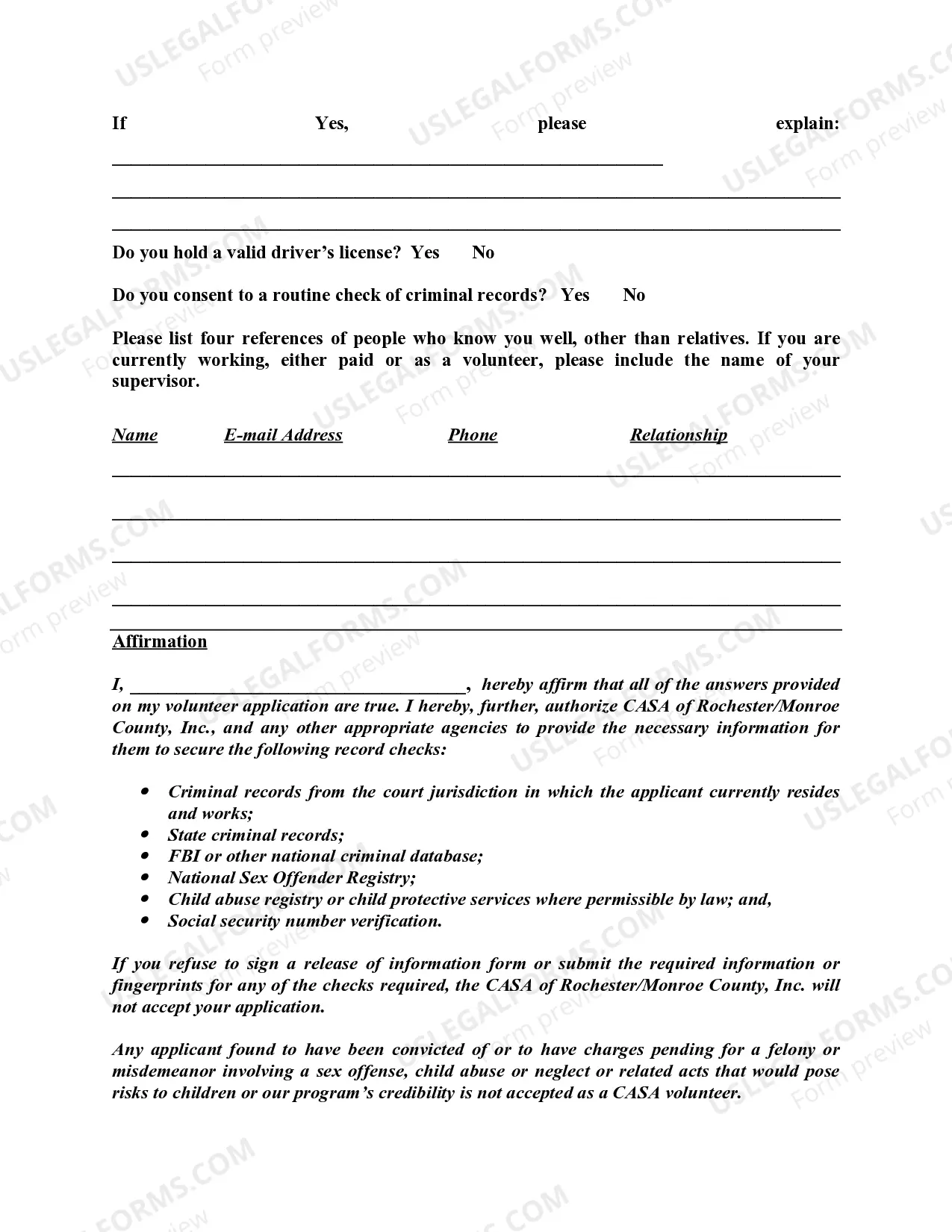 Preview Court Approved Special Advocate (CASA) Disclaimer with Volunteer Job Description and The 10 Most Frequently Asked Questions