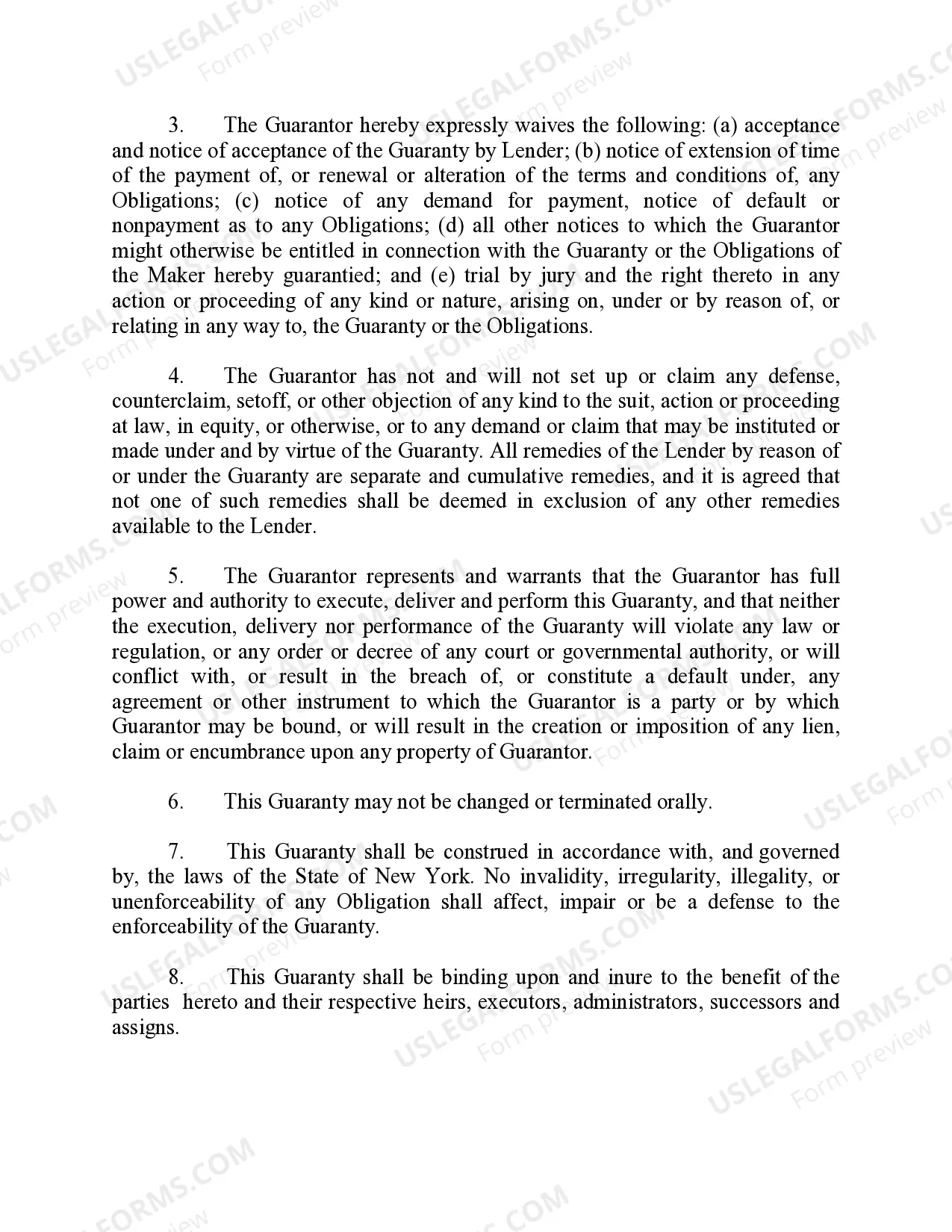Preview Attorney Guaranty Letter