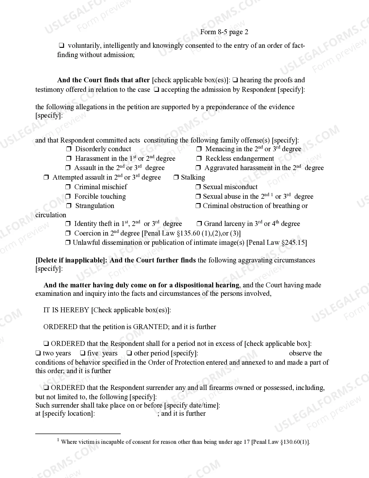 Preview Order of Fact-Finding And Disposition