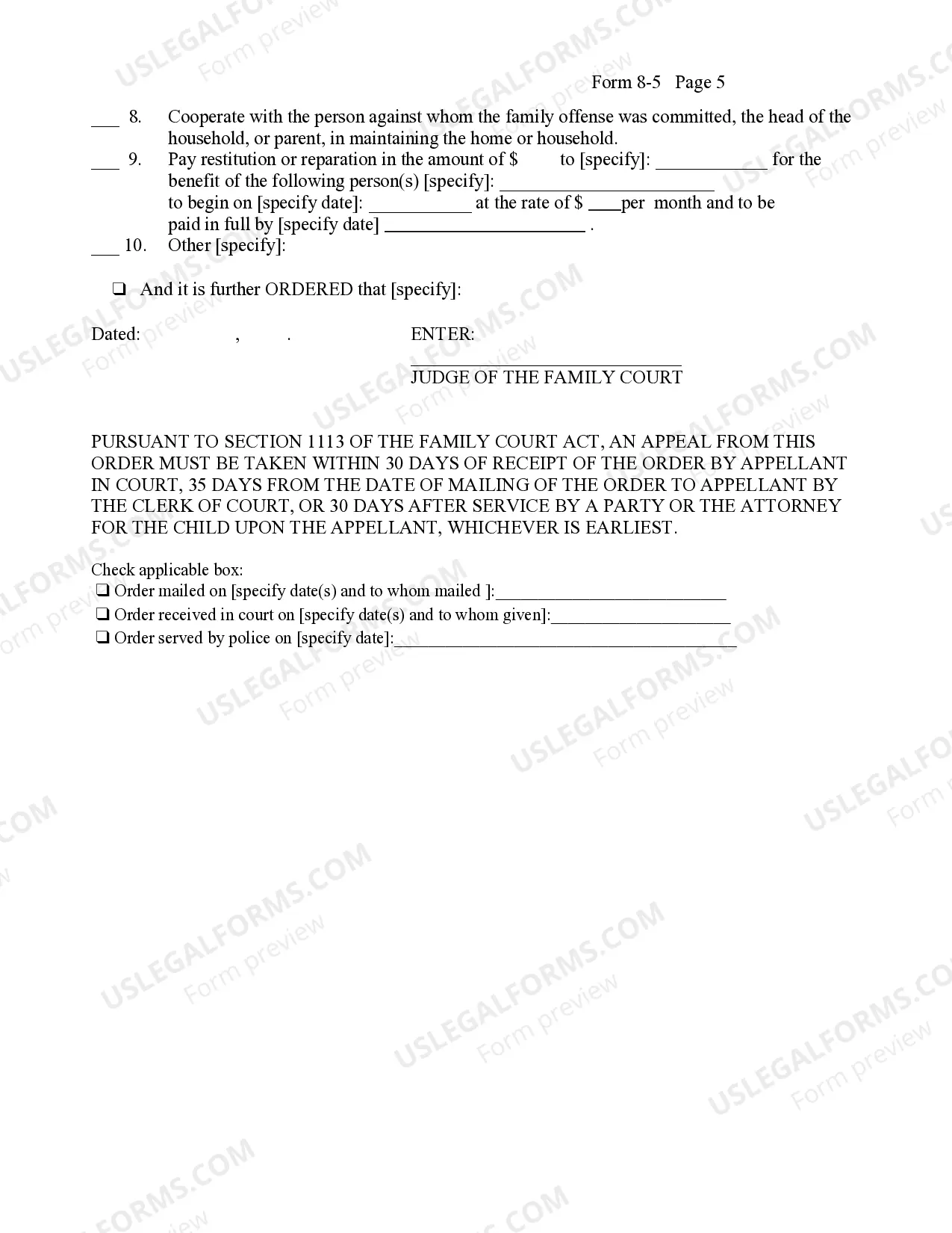 Preview Order of Fact-Finding And Disposition