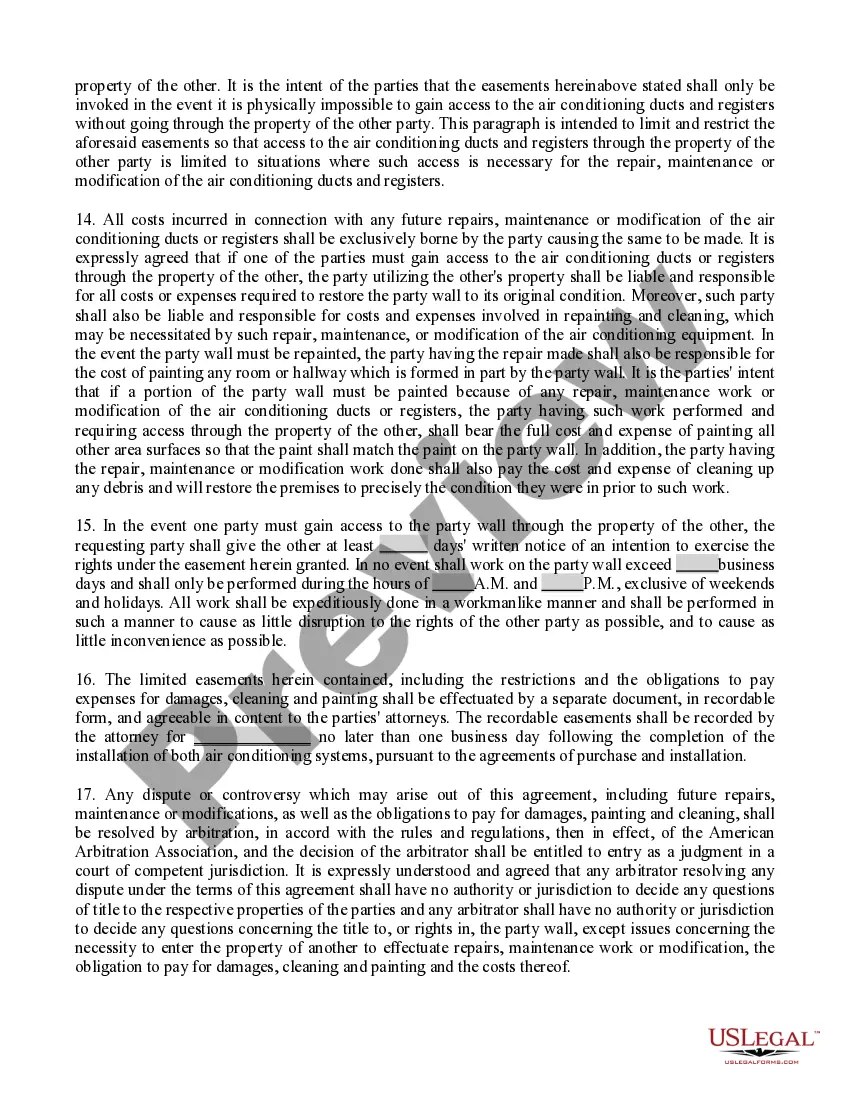 Preview Agreement to Modify Party Wall