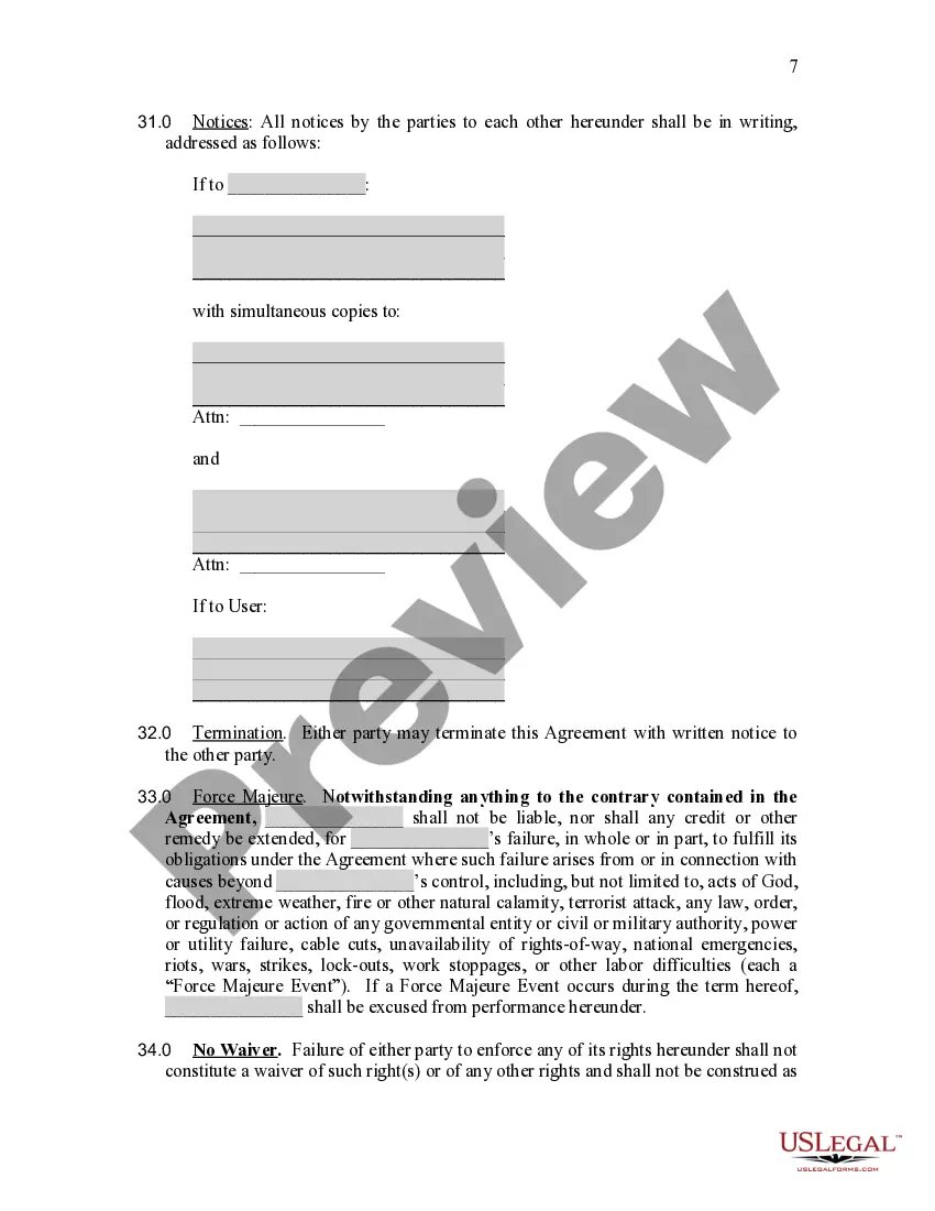 Preview Facilities Use Agreement