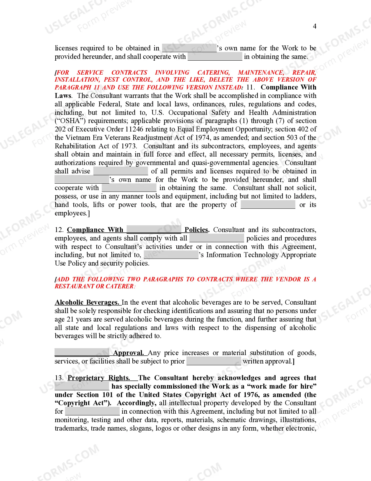 Preview Consultant - Vendor Agreement