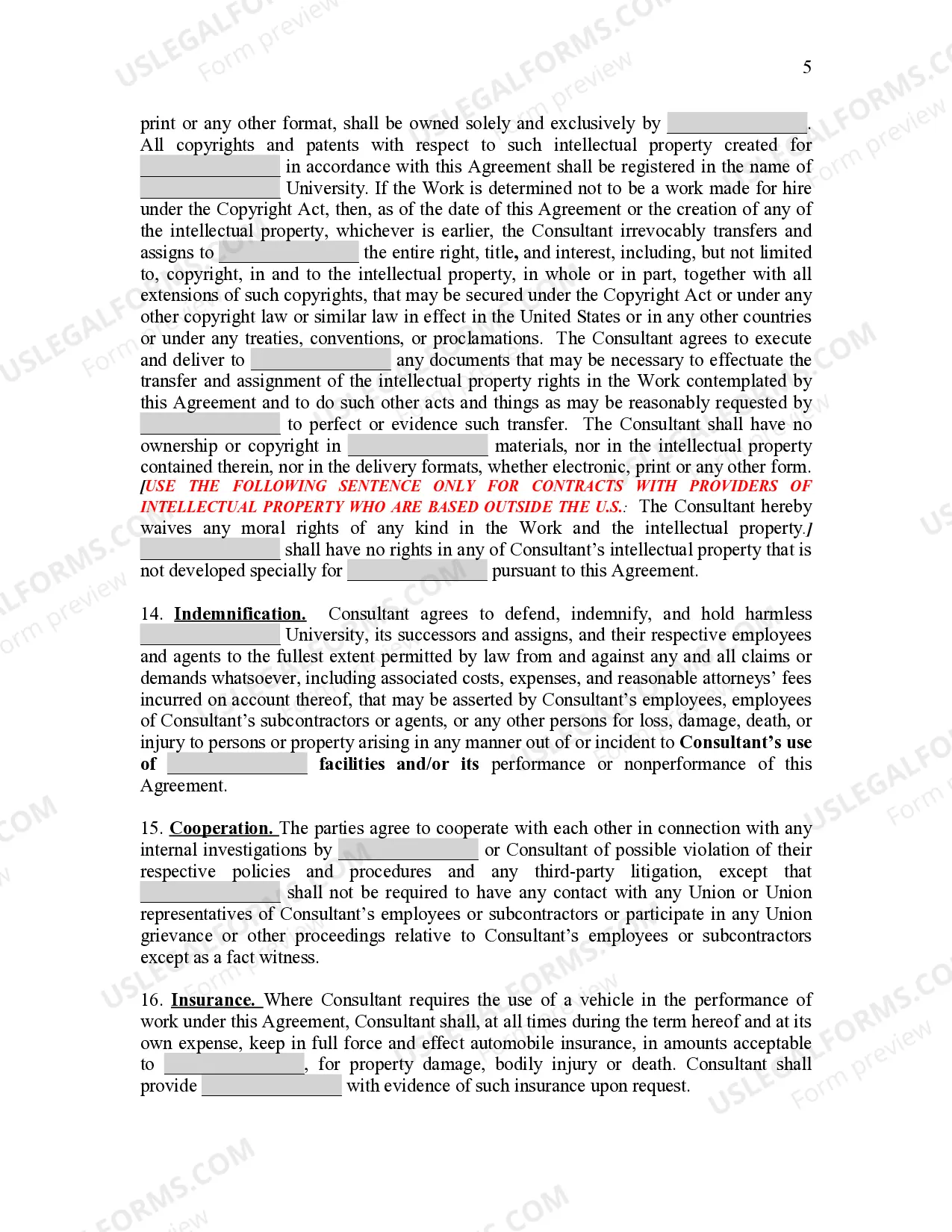 Preview Consultant - Vendor Agreement