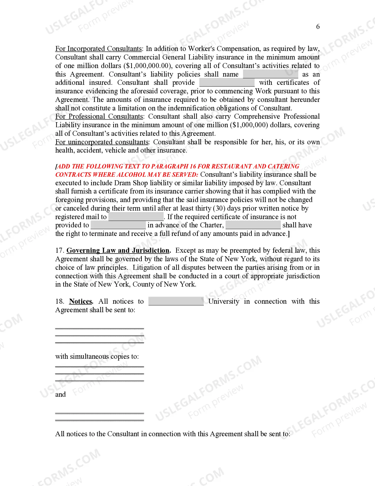 Preview Consultant - Vendor Agreement