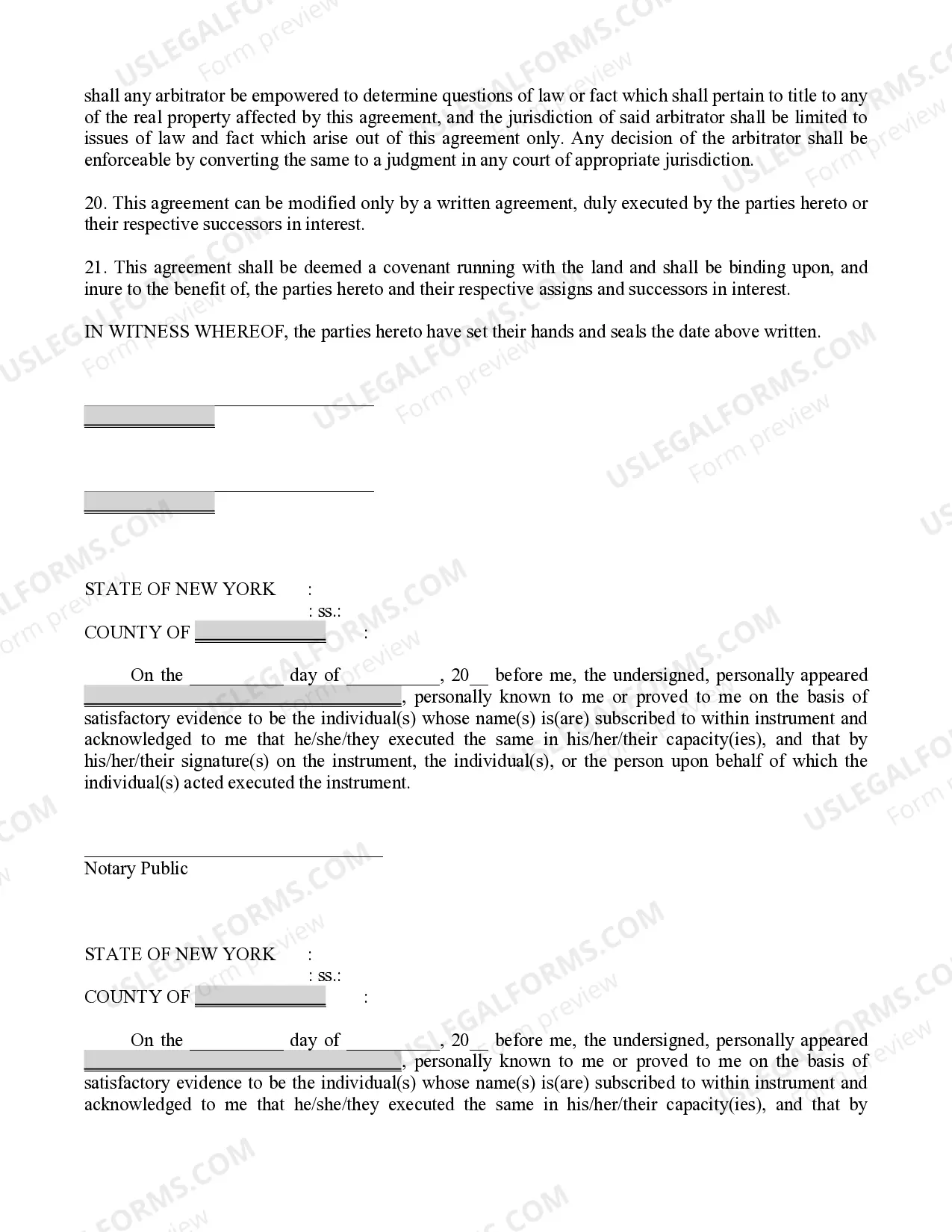 Preview Agreement for Joint Construction of Party Wall